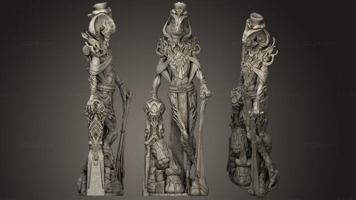 Figurines heroes, monsters and demons (Serpentine Merchant, STKM_1151) 3D models for cnc